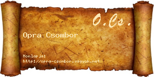 Opra Csombor névjegykártya